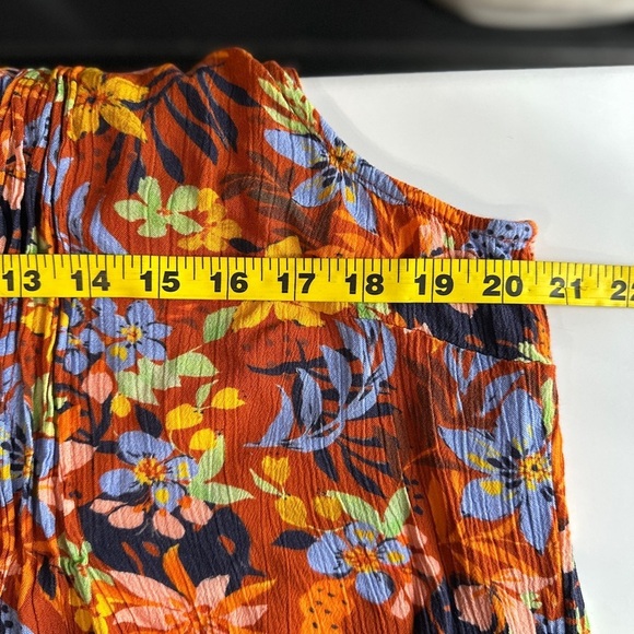 Garnet Hill Multicolored Floral Print Livvy Crêpe Dress Sleeveless Sz L - Picture 10 of 12